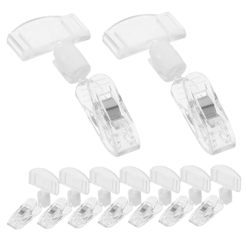 HEALEEP 3 Sätze Pop-werbeclip Kartenhalter Für Schlüsselband Clip Anzeigen Verkäufer Stand Schilderständer Abzeichen-clip Steht Schilderhalter Stichworte Markt Abs Transparent 12 Stück * 3 von HEALEEP