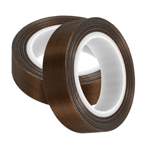 HEALLILY 2 Rollen Hitzebeständiges Klebeband Dichtungsband Bänder Vakuumierband Ptfe-band Für Versiegelung Ptfe-band Für Vakuumierer Handsiegelband Dichtband Coffee Teflontuch von HEALLILY