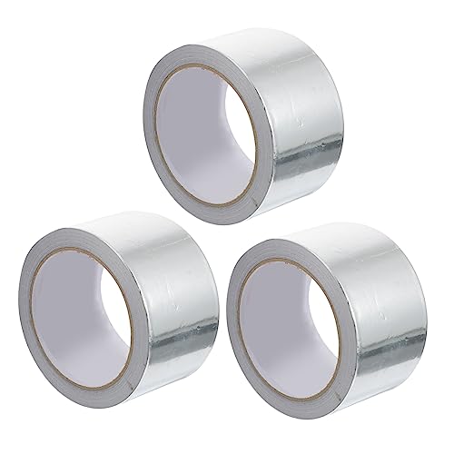 HEALLILY 3St Folienband klebeband abdichten sealing tape Bundling tape dichtbänder Fenster Reparatur Aluminiumband für Trocknerentlüftung wasserdichtes Dichtungsband Aluminiumfolie Silver von HEALLILY