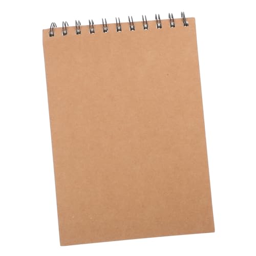 HEALLILY Skizzenbuch Notizblock Zeichenblock Notizheft Zeichenbuch aus Papier Tragbares Zeichenbuch Notizbücher Punkt Tablette fünf Liste Notizbuch aus Kraftpapier leere Zeitschriften Brown von HEALLILY