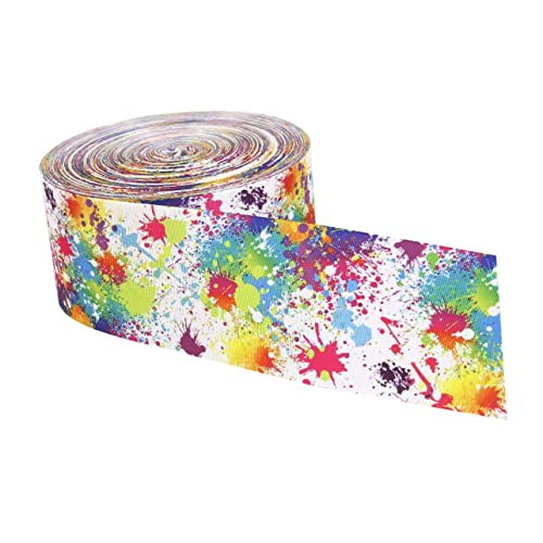 HEALSOPTHY 1 Rolle DIY Verpackung Gurtband Bunt Bedrucktes Rippband DIY Handmade Ribbon von HEALSOPTHY