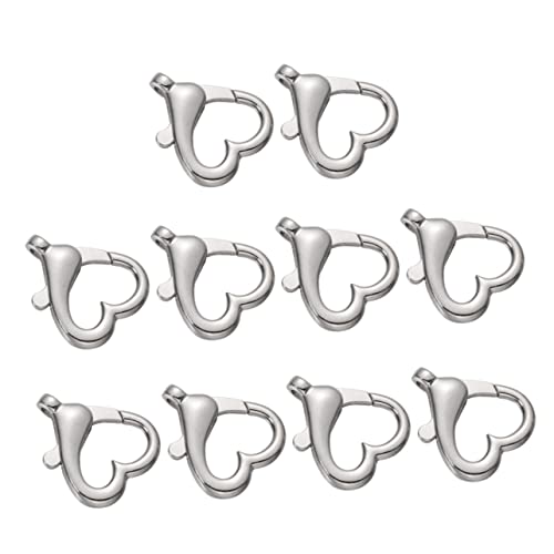 HEALSOPTHY 10 Stück Teiliges Herz Metallschnallen für Taschen und Koffer Handgemachte Zubehörteile Silber für Diy Projekte für Anhänger und Schlüsselketten HEALSOPTHY 10 Stück Teiliges Herz Metallschnallen für Taschen und Koffer Handgemachte Zubehörteile Silber für Diy Projekte für Anhänger und Schlüsselketten von HEALSOPTHY