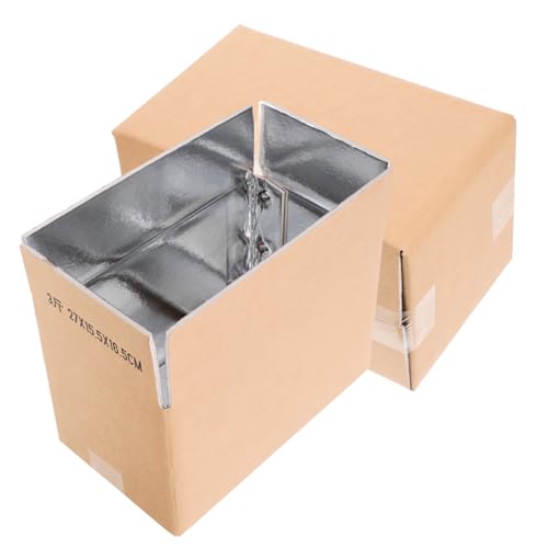 HEALSOPTHY 2er-packung Kühlbox Transportieren Isolierboxen Isolierte Versandbehälter Isolierte Boxen Für Den Kaltversand Isolierte Versandkartons Trockeneis-versandkartons Aluminiumfolie von HEALSOPTHY