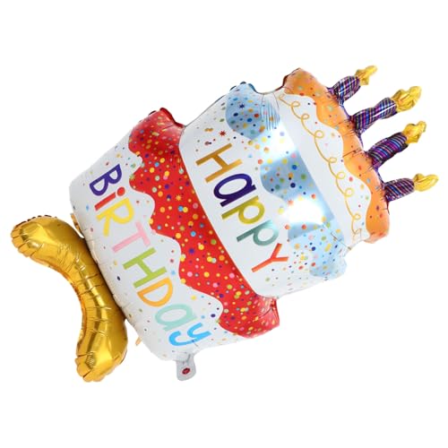 HEALSOPTHY Stehende Kuchenballons Alles Zum Geburtstag Dekorationen Alles Zum Geburtstag Ballon Großer Kuchenballon Aufblasbare Ballons Cartoon Kuchenform Ballon Kuchenballon Mit von HEALSOPTHY