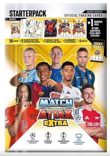 Topps Match Attax EXTRA UEFA Champions League TC 2024/2025 | Starter Pack | Sammelmappe + 25 Karten | Mit Heartforcards® Versandschutz von HEART FOR CARDS