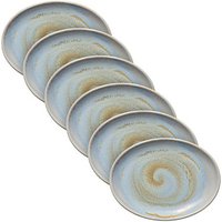 6 HEART & SOUL Servierplatten Perfect Match Breeze blau 25,0 x 19,0 cm von HEART & SOUL