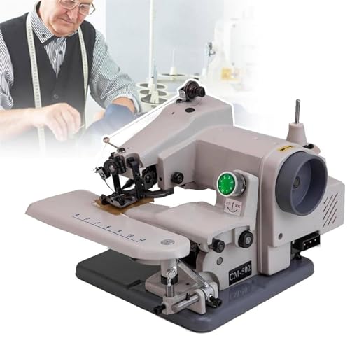 HEAXIY Desktop-Blindstich-Nähmaschine, Tragbare Nähmaschine, 1200R/min Haushalte Hemming Blindstitch für Lichtmediumstoffe, Manschetten, Socken von HEAXIY