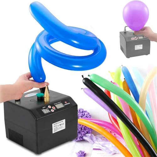 HEAXIY Elektrische Luftballonpumpe, Automatische Modellierungsballongebläsepumpe, Ballonaufblasgerät, Geeignet für 160/260/360 Lange Ballons und 5-Zoll-Rundballons von HEAXIY