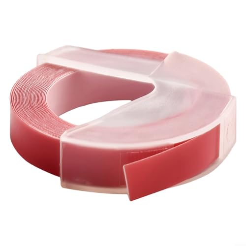 Beschriftung leicht gemacht mit 9 mm 3D-geprägtem Etikettenband, ideal für verschiedene Etikettieranwendungen (Rosa) von HEBEOT
