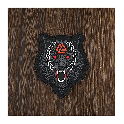 HECOO Viking Wolf of Odin Valknut PVC Morale Tactical Badge Patch von HECOO