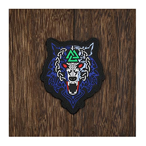 HECOO Wikinger Wolf von Odin Valknut PVC Moral Tactical Badge Patch von HECOO