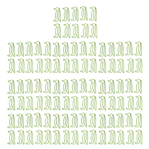 100 Stück Metall-Büroklammern, Pinguin-Form, Lesezeichen-Klammern, Dekorative Büroklammern für Büro, Schule, Zuhause von HEEPDD