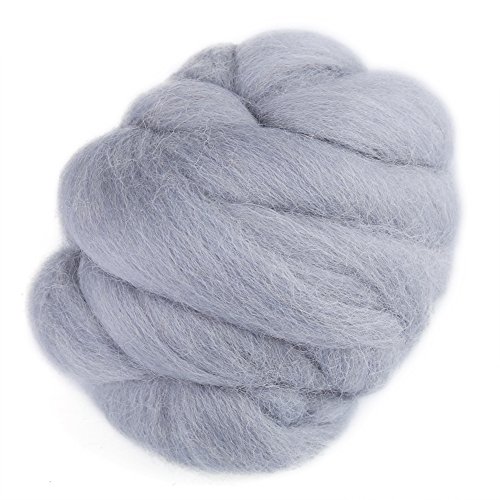 55g Nadelfilz Wolle Roving Spinning Nähen Trimmen für Nadelfilz Hand Spinning DIY Craft Materials[Grau]Spinnen von HEEPDD