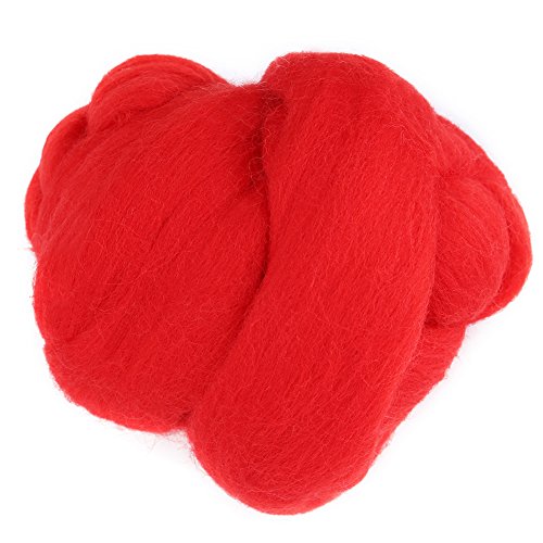 55g Nadelfilz Wolle Roving Spinning Nähen Trimmen für Nadelfilz Hand Spinning DIY Craft Materials[rot]Spinnen von HEEPDD