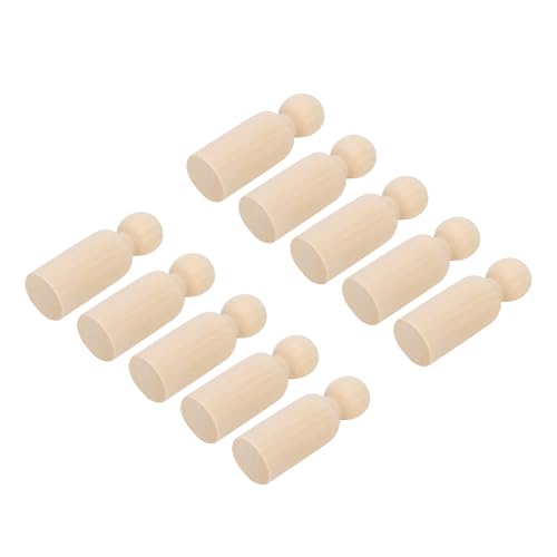 75 Mm Große Männliche Holzpuppen für Bastel- und Malprojekte – 10er-Pack für Kinder von HEEPDD