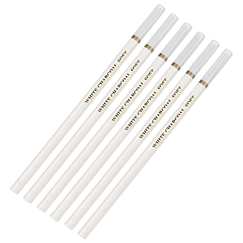 Art Pencils White Pencils 6pcs White Charcoal Pencils Set White Pencils White Charcoal Pencils White von HEEPDD