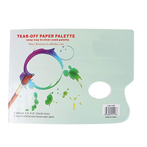 35 Blatt Palettenpapier, A4 Abreißen Farbmischpalette Papierpalette Malblock Künstler Acrylfarbe Mischzubehör für die Aquarell-Öl-Gouache-Malerei von HEEPDD