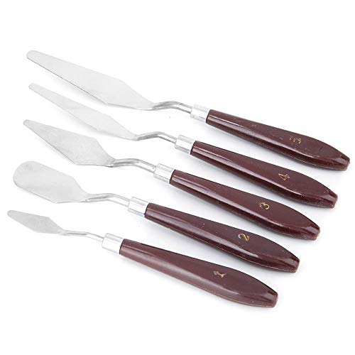 HEEPDD 5 stücke Malerei Messer Set, Spachtel Spachtel Malerei Mischen Schaber Set Pigment Schaber Malerei Messer Set Malerei Zubehör Farbmischung Set für Öl Leinwand Acryl von HEEPDD