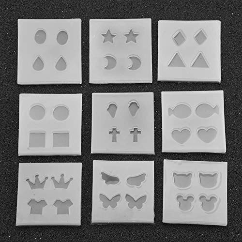 9 Arten Silikon Ohrring Formen Casting Epoxidharz UV Harz Werkzeuge für die Herstellung Ohrringe Form Set DIY Handmade Tool Kit Dekorationen von HEEPDD