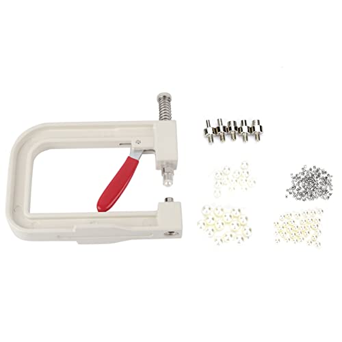 Nagel Perle Maschine, manuelle Kleidung manuelle Perle Kappe Niet Handwerk DIY Reparatur Strickwerkzeug Set für DIY Kleidung Schmuck Spitze Haar Werkzeuge von HEEPDD