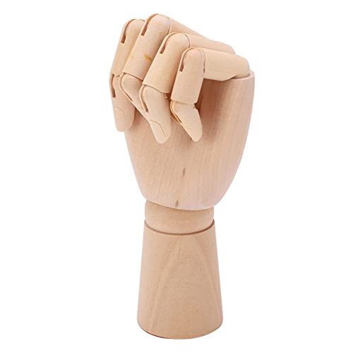 Hölzerne Mannequin-Hand, Langlebige Hölzerne Handmodell-Zeichnungsmodelle für Fotografie-Requisiten für die Heimdekoration (18 cm große Holzhand (linke Hand des Kindes)) von HEEPDD