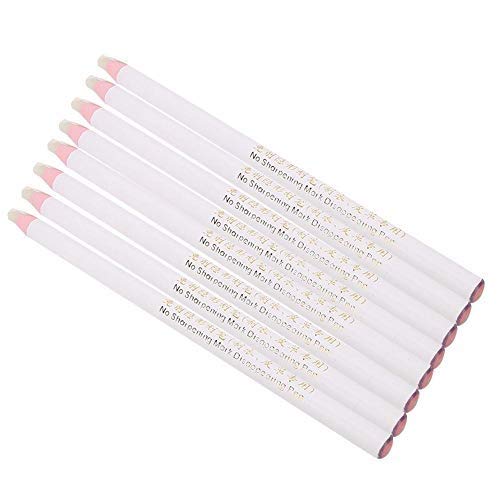 Nähen Mark Bleistift, 8Pcs Kein Schärfen Weiß wasserlöslicher Bleistift Nähen Stoff Bleistifte Schneiderin Praktisches Werkzeug zum Nähen Markieren und Tracen von HEEPDD