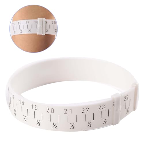 Pulsmessgerät, Armband-Messwerkzeug für Professionelle Schmuckhersteller, 15–25 Cm, Weißer Kunststoff für die Armbandherstellung von HEEPDD