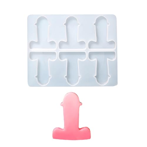 6 Hohlräume Lustige Silikonformen Für Epoxidharz Die Kerzenseife Home Decoration Cooling Columy Fondant Machen von HEEZOU