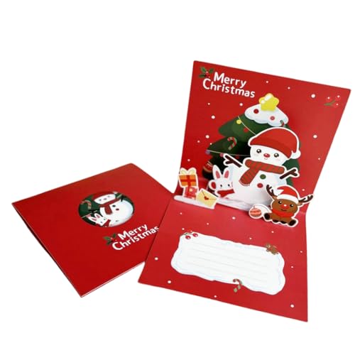 Stilvolle Weihnachtsfeier Karten Elegante 3D Popup Weihnachtsgrußkarte aus Papier mit Schneemann und Bär Figuren Stilvolle Weihnachtsfeier Karten Elegante 3D Popup Weihnachtsgrußkarte aus Papier mit Schneemann und Bär Figuren von HEEZOU