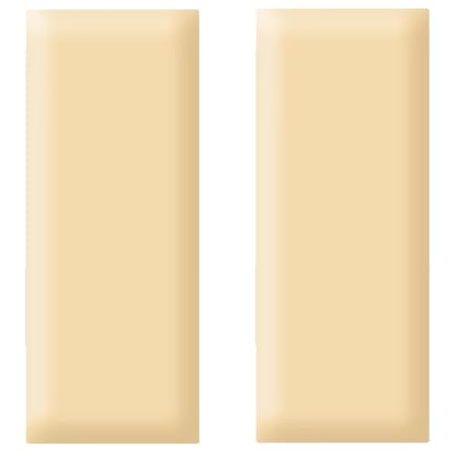 HEFJIAYCIQ 3D Anti-Kollisions-Wandpads Für Kinder, Packung Mit 2 Paneelen 7.8 X 19.6Inch Selbstklebende Wandpaneele, Peel and Stick Wand Montiert Kopfteil,Beige,20x50cm von HEFJIAYCIQ