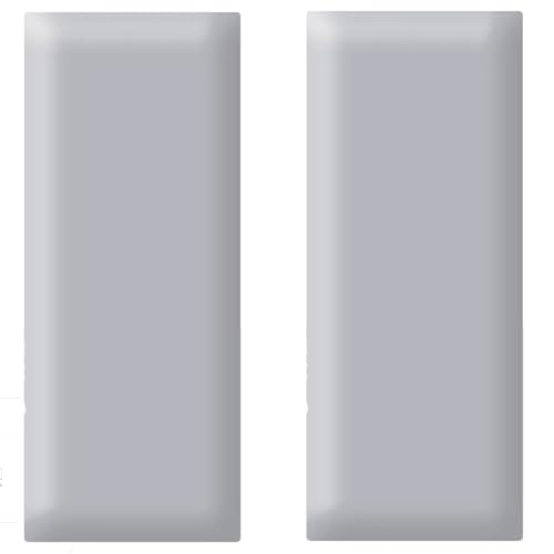 HEFJIAYCIQ 3D Anti-Kollisions-Wandpads Für Kinder, Packung Mit 2 Paneelen 7.8 X 19.6Inch Selbstklebende Wandpaneele, Peel and Stick Wand Montiert Kopfteil,Light Grey,20x50cm von HEFJIAYCIQ