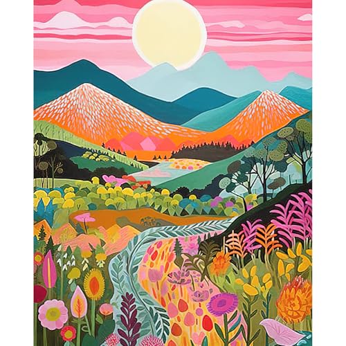 HEIBAGO Malen nach Zahlen für Erwachsene, Berge Ölmalerei Malen nach Zahlen Kits für Anfänger, DIY Malen nach Zahlen Leinwand Landschaft Kunstbilder für Geburtstagsgeschenke 40x50cm HEIBAGO Malen nach Zahlen für Erwachsene, Berge Ölmalerei Malen nach Zahlen Kits für Anfänger, DIY Malen nach Zahlen Leinwand Landschaft Kunstbilder für Geburtstagsgeschenke 40x50cm von HEIBAGO