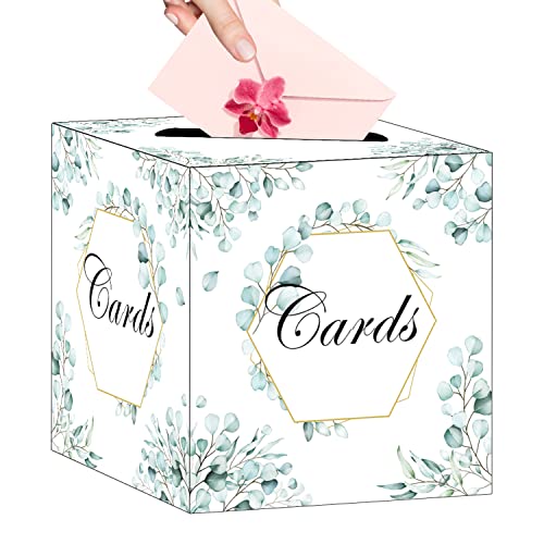 Eukalyptus-Kartenbox, elegante Hochzeitskarten-Box, Geschenkkarten-Box, Spardose für Hochzeit, Empfang, Babyparty, Brautparty, Partygeschenk von HEIPINIUYE