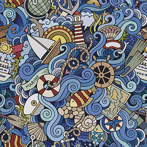 HEKO PANELS Oxford Wasserdichte Meterware Canvas Polyester Stoff Zum Nähen, Möbel- und Dekostoffe, Handwerken, Wasserabweisend, Blickdicht, Comics Marine, 5 Meter 155 x 500 cm HEKO PANELS Oxford Wasserdichte Meterware Canvas Polyester Stoff Zum Nähen, Möbel- und Dekostoffe, Handwerken, Wasserabweisend, Blickdicht, Comics Marine, 5 Meter 155 x 500 cm von HEKO PANELS