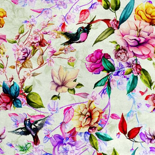 HEKO PANELS Samt Stoff Meterware Dekostoff Bedruckt Möbelstoff Polsterstoff Samtstoff Velvet Polyester Stoffe Zum Nähen Wasserabweisend Royal Magnolienblüten Vögel 140 x 200 cm RDX221 HEKO PANELS Samt Stoff Meterware Dekostoff Bedruckt Möbelstoff Polsterstoff Samtstoff Velvet Polyester Stoffe Zum Nähen Wasserabweisend Royal Magnolienblüten Vögel 140 x 200 cm RDX221 von HEKO PANELS