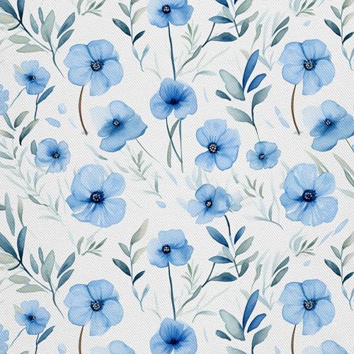 HEKO PANELS Stoff Oxford Wasserdichte Meterware Canvas-Stoff Polyester Nähstoff Dekostoffe Handwerken Wasserabweisend Blickdicht Blumenmuster Blumen Aquarell Wasserfarbe 1 Meter 155 x 100 cm DX2104 von HEKO PANELS