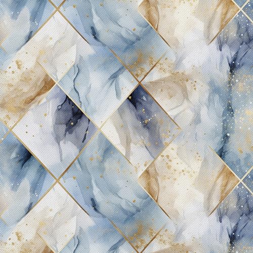 HEKO PANELS Stoff Oxford Wasserdichte Meterware Canvas-Stoff Polyester Nähstoff Dekostoffe Handwerken Wasserabweisend Blickdicht Marmor Aquarell Wasserfarbe 3 Meter 155 x 300 cm DX2782 von HEKO PANELS