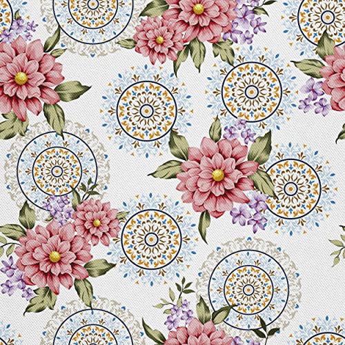 HEKO PANELS Stoff Oxford Wasserdichte Meterware Canvas-Stoff Polyester Stoff Zum Nähen Nähstoffe Möbelstoffe Dekostoffe Handwerken Wasserabweisend Blickdicht Blumen 1 Meter 155 x 100 cm von HEKO PANELS