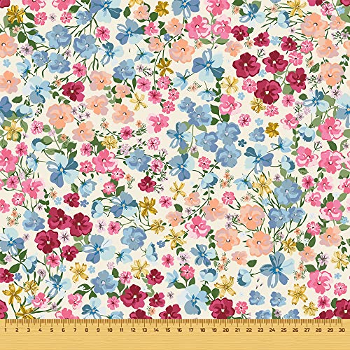 HEKO PANELS Stoff Oxford Wasserdichte Meterware Canvas-Stoff Polyester Stoff Zum Nähen Nähstoffe Möbelstoffe Dekostoffe Handwerken Wasserabweisend Blickdicht Blumen Bunt 100 x 155 cm von HEKO PANELS