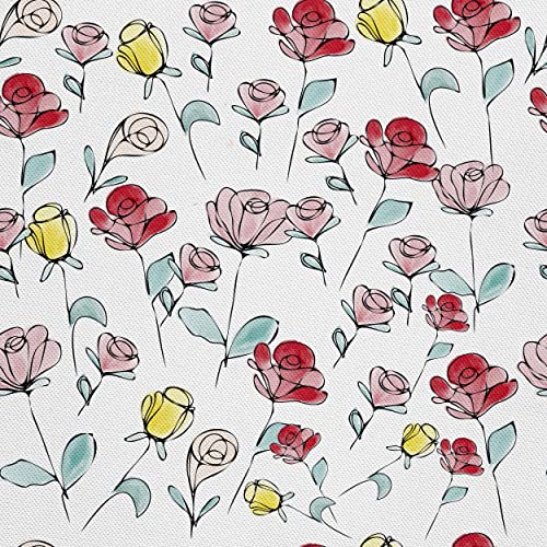 HEKO PANELS Stoff Oxford Wasserdichte Meterware Canvas-Stoff Polyester Stoff Zum Nähen Nähstoffe Möbelstoffe Dekostoffe Handwerken Wasserabweisend Blickdicht Blumen Bunt 2 Meter 155 x 200 cm von HEKO PANELS