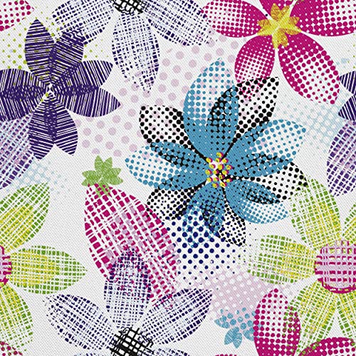 HEKO PANELS Stoff Oxford Wasserdichte Meterware Canvas-Stoff Polyester Stoff Zum Nähen Nähstoffe Möbelstoffe Dekostoffe Handwerken Wasserabweisend Blickdicht Blumen Bunt 5 Meter 155 x 500 cm von HEKO PANELS