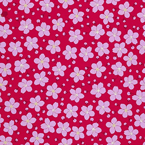 HEKO PANELS Stoff Oxford Wasserdichte Meterware Canvas-Stoff Polyester Stoff Zum Nähen Nähstoffe Möbelstoffe Dekostoffe Handwerken Wasserabweisend Blickdicht Blumen Pink 1 Meter 155 x 100 cm von HEKO PANELS