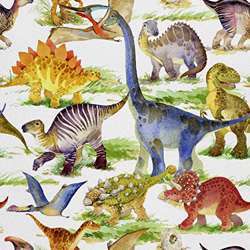 HEKO PANELS Stoff Oxford Wasserdichte Meterware Canvas-Stoff Polyester Stoff Zum Nähen Nähstoffe Möbelstoffe Dekostoffe Handwerken Wasserabweisend Blickdicht Dinosaurier 3 Meter 155 x 300 cm von HEKO PANELS