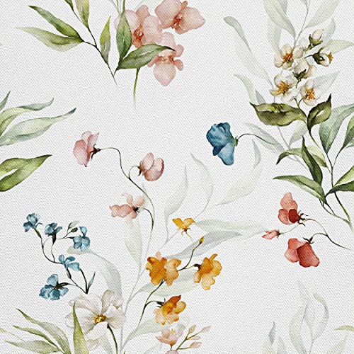 HEKO PANELS Stoff Oxford Wasserdichte Meterware Canvas-Stoff Polyester Stoff Zum Nähen Nähstoffe Möbelstoffe Dekostoffe Handwerken Wasserabweisend Blickdicht Feldblumen 3 Meter 155 x 300 cm von HEKO PANELS