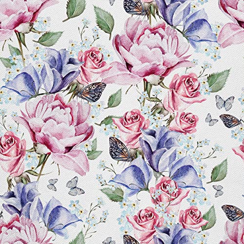 HEKO PANELS Stoff Oxford Meterware Canvas-Stoff Polyester Zum Nähen Nähstoffe Möbelstoffe Dekostoffe Handwerken Wasserabweisend Blickdicht Rosen Schmetterlinge 1 Meter 155 x 100 cm, (DX1688) HEKO PANELS Stoff Oxford Meterware Canvas-Stoff Polyester Zum Nähen Nähstoffe Möbelstoffe Dekostoffe Handwerken Wasserabweisend Blickdicht Rosen Schmetterlinge 1 Meter 155 x 100 cm, (DX1688) von HEKO PANELS