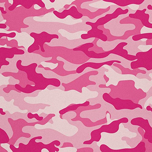 HEKO PANELS Stoff Oxford Wasserdichte Meterware Canvas-Stoff Polyester Stoff Zum Nähen Nähstoffe Möbelstoffe Dekostoffe Handwerken Wasserabweisend Blickdicht Tarnfarben Pink 3 Meter 155 x 300 cm von HEKO PANELS