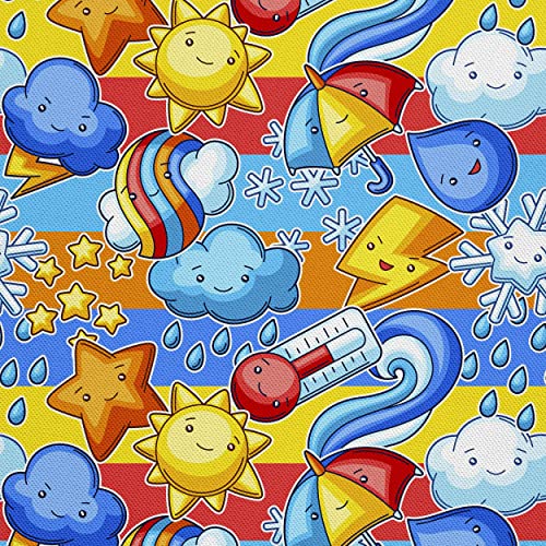 HEKO PANELS Stoff Oxford Wasserdichte Meterware Canvas-Stoff Polyester Stoff Zum Nähen Nähstoffe Möbelstoffe Dekostoffe Handwerken Wasserabweisend Blickdicht Wetter Kawaii 3 Meter 155 x 300 cm von HEKO PANELS