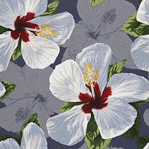 HEKO PANELS Stoff Oxford Wasserdichte Meterware Canvas-Stoff Polyester Stoff Zum Nähen Nähstoffe Möbelstoffe Dekostoffe Wasserabweisend Blickdicht Blumen Hibiskusblüten 5 Meter 155 x 500 cm von HEKO PANELS