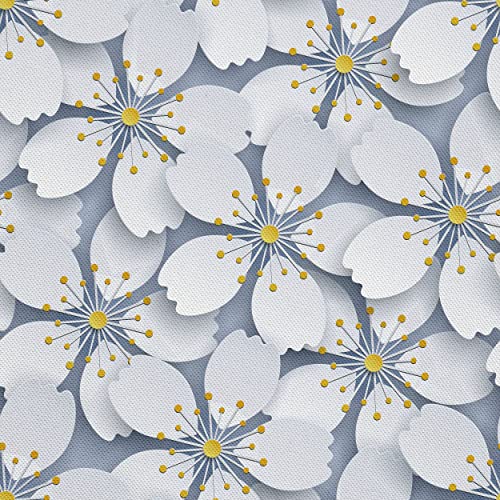 HEKO PANELS Stoff Oxford Wasserdichte Meterware Canvas-Stoff Polyester Stoff Zum Nähen Nähstoffe Möbelstoffe Dekostoffe Wasserabweisend Blickdicht Japanische Kirschblüten Sakura 3 Meter 155 x 300 cm von HEKO PANELS