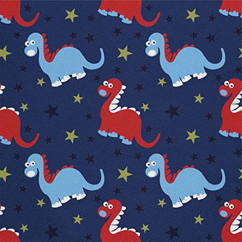 HEKO PANELS Stoff Oxford Wasserdichte Meterware Canvas-Stoff Polyester Stoff Zum Nähen Nähstoffe Möbelstoffe Dekostoffe Wasserabweisend Blickdicht Kinder Dinosaurier 3 Meter 155 x 300 cm von HEKO PANELS